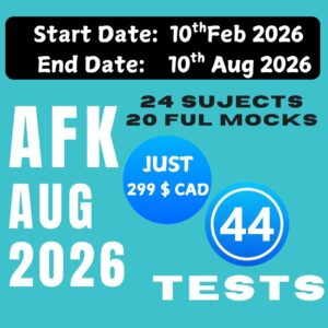 π¦· AFK AUGUST 2026 INTAKE β OFFICIAL MOCK TEST SERIES