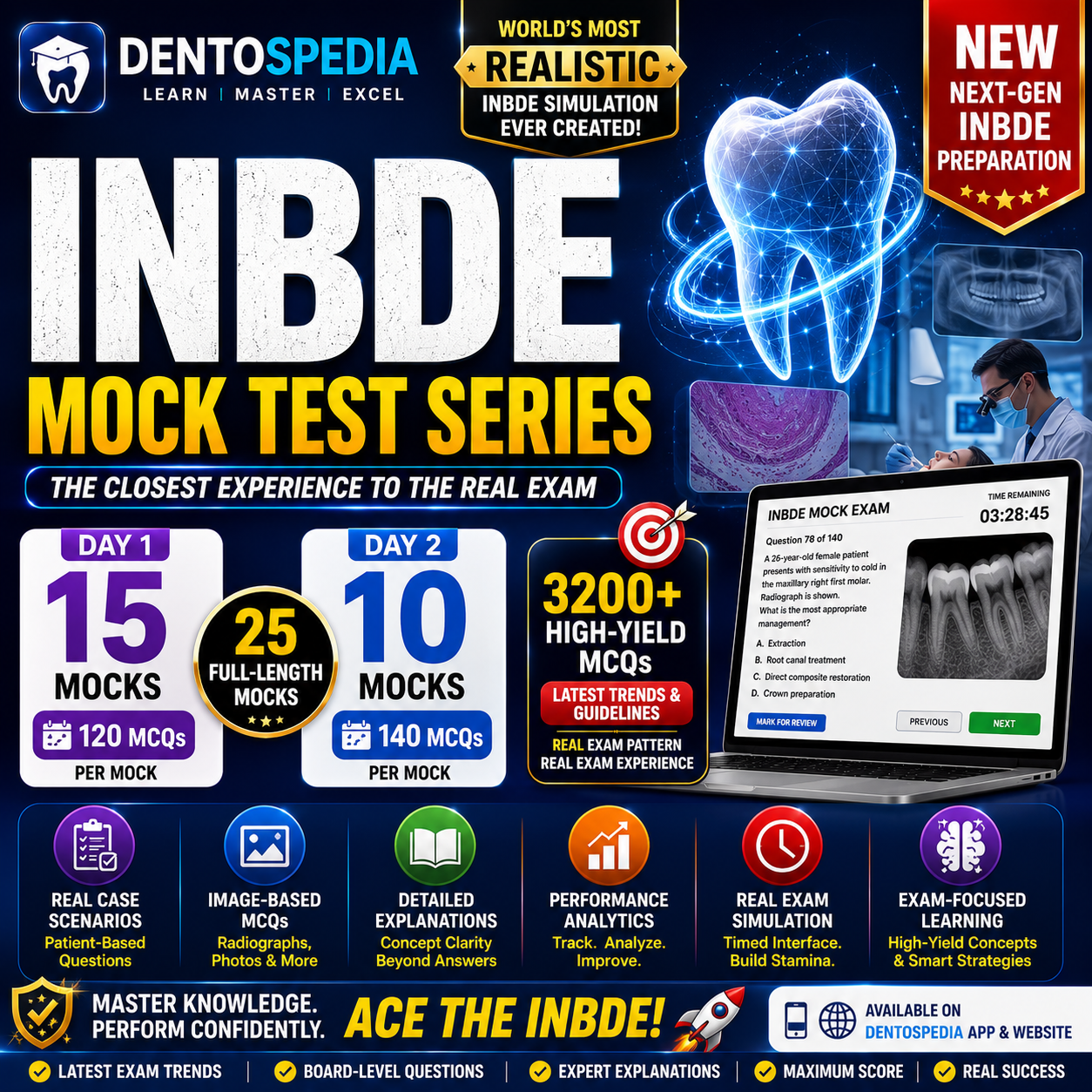 🚀🦷 DENTOSPEDIA’S ULTIMATE INBDE MOCK TEST SERIES
